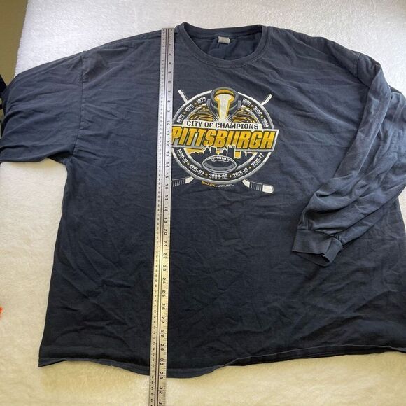 4XL Pittsburgh City of Champions Long Sleeve T Shirt Smack Apparel - Picture 4 of 9